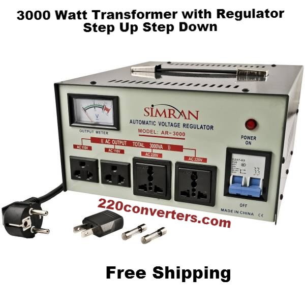AR-3000 3000 Watts Voltage Converter Built-in Stabilizer
